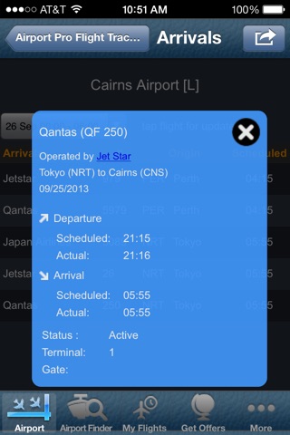 Cairns Flight Info + Tracker screenshot 2