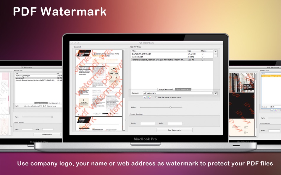 #1. PDF Watermark (macOS) 由: 方成 印