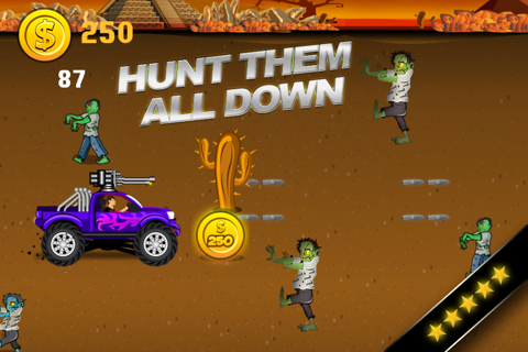 Cop Monster Trucks Vs Zombies Pro - Desert Police Fast Shooting Racing Game screenshot 4