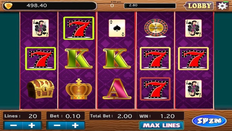 Vegas Slots Five Theme 20 Line - HD screenshot-3