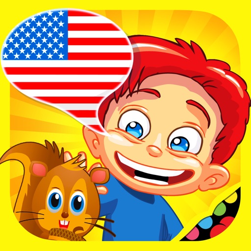 American English for kids: play, learn and discover the world - children learn a language through play activities: fun quizzes, flash card games and puzzles icon