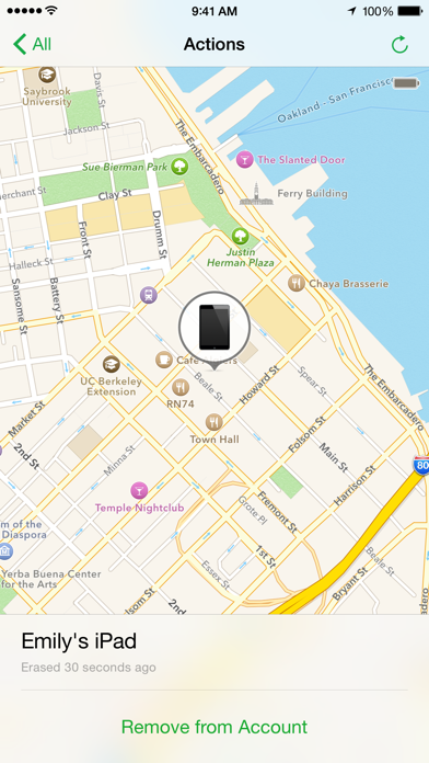 iPhoneを探す のスクリーンショット