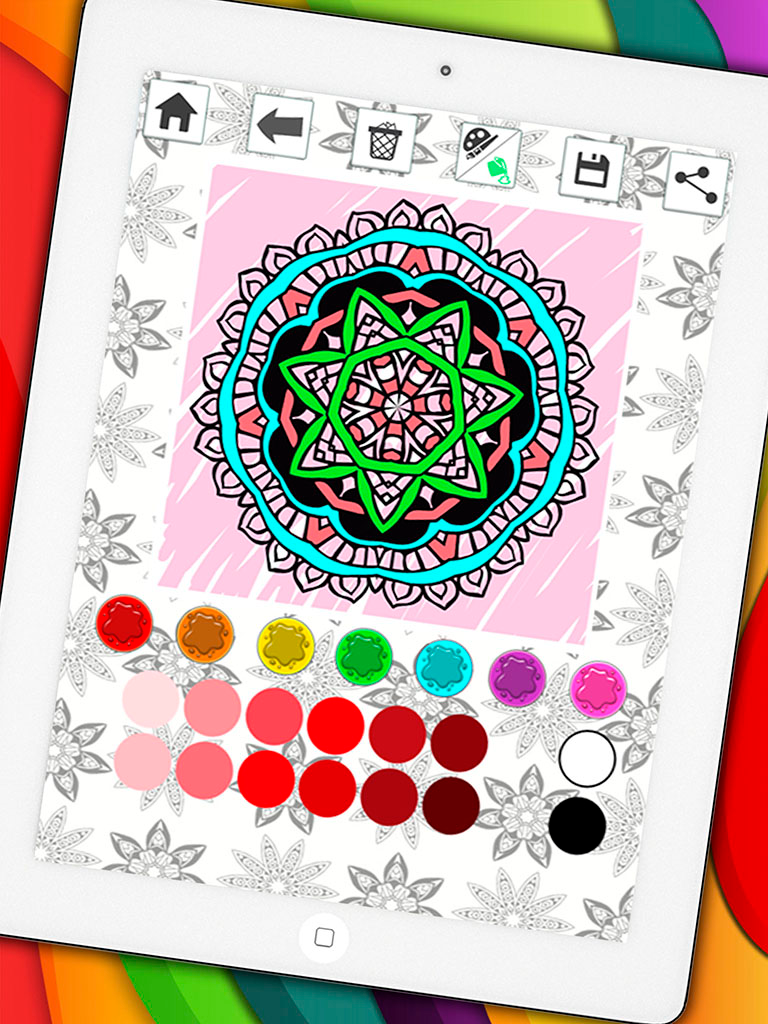 Mandalas coloring pages – Secret Garden colorfy game for adults