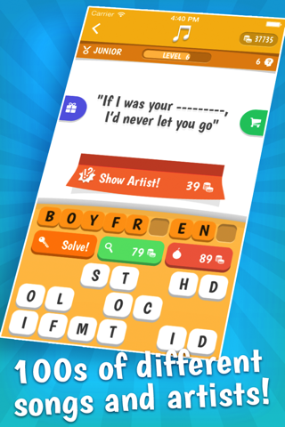 Song Quiz – The Free Lyric Guessing Game screenshot 4