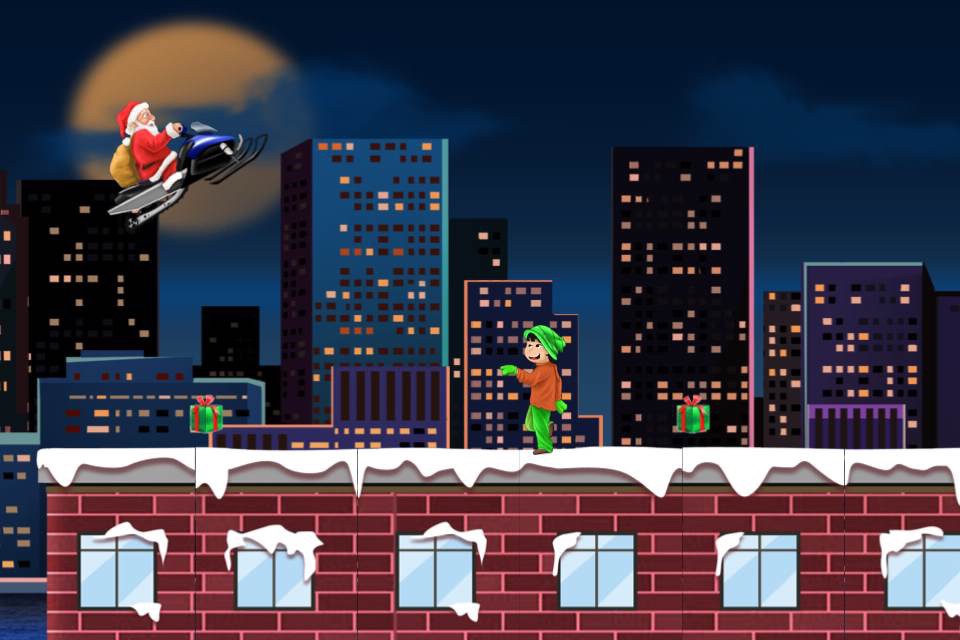 A Santa Claus Christmas Run - Free HD Racing Game screenshot 2