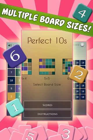 Perfect 10s Lite - Swipe the Tiles Together to Add Their Numbers Together - Classic Board Game screenshot 3