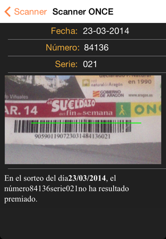 Lotería , Sorteos y Cupón ONCE con scanner para códigos de barras. Lotería Navidad - iLoterias screenshot 3