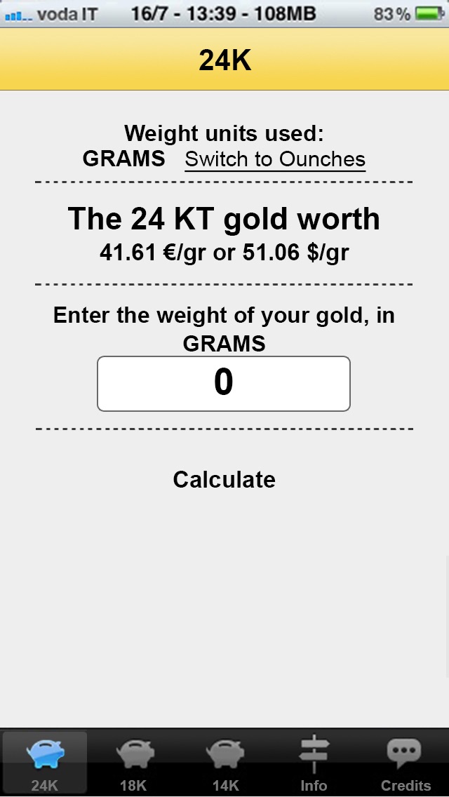 金の計算機の値のスクリーンショット3 金の計算機の値のスクリーンショット3