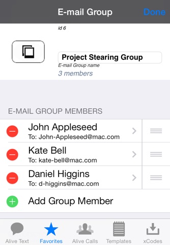 Alive Text Templates SMS Email Groups screenshot 2