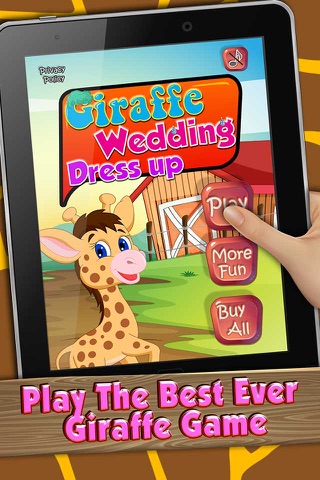 Giraffe Wedding Dress up - Baby Girls Game screenshot 2