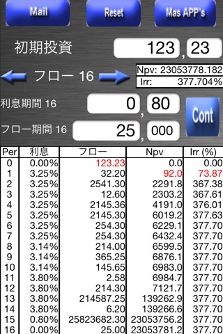 NPV & IRR Calculator screenshot 2