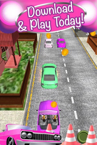 3D Fun Girly Car Racing screenshot 4