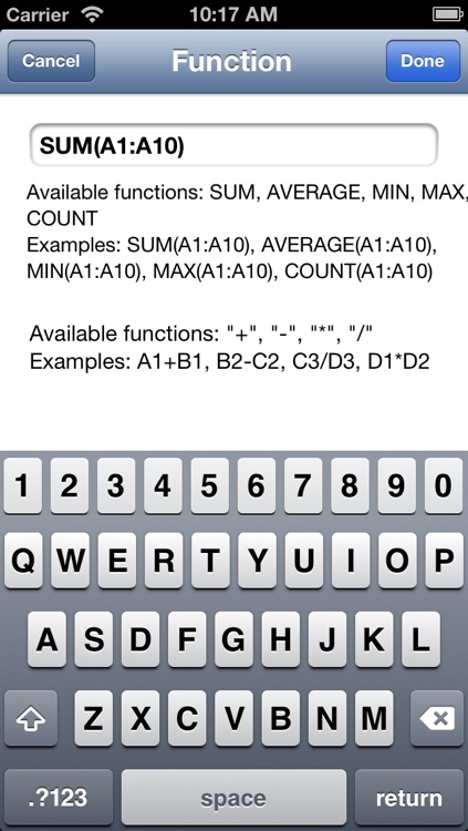 Spreadsheet touch Sync: Simple spreadsheets - compatible with Dropbox screenshot-4