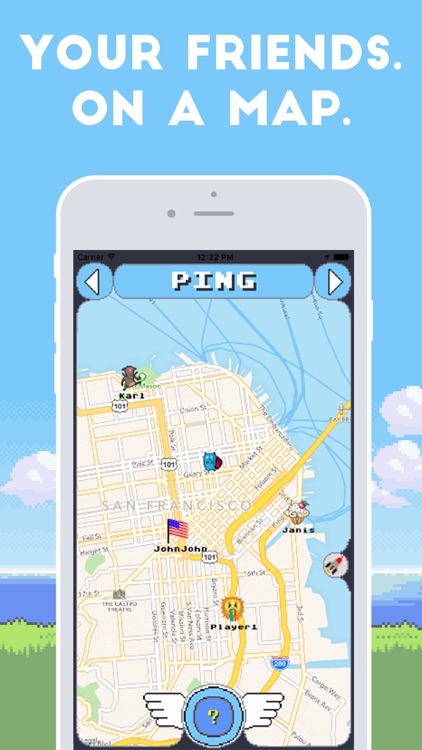 PING. Your friends on a map.