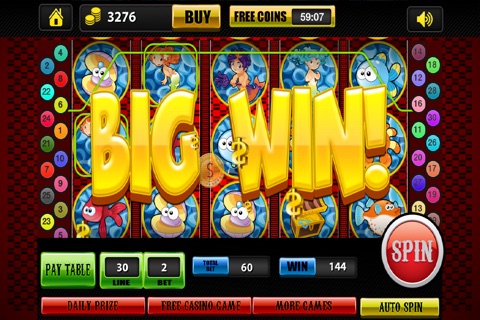 Amazing Mermaid's Fairytale Slots HD - Jackpot Casino Win Craze Journey Free screenshot 2