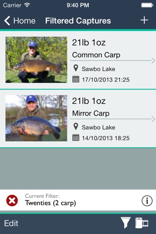 Carp Log screenshot 2