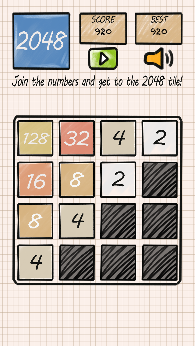 Screenshot #1 pour 2048 -  Doodle Style Number Puzzle google