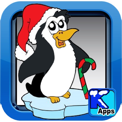 De kerst penguin op Antarctica Icon