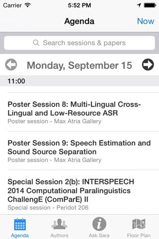 Interspeech 2014 screenshot 2