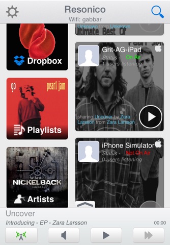 Resonico - Social music play with Friends & phones. Start a party together, anytime, anywhere.  From cloud, dropbox, etc. All your itunes music (DRM free). screenshot 2