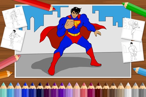 Superheroes - Coloring Book for Little Boys and Kids - Free Gameのおすすめ画像1