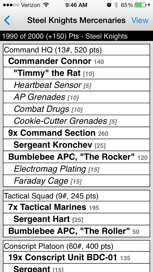 #2. Army Builder Roster Viewer (iOS) Podle: Lone Wolf Development