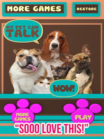 Screenshot #6 pour Mon Pet peut Parlez Vidéos - Parler virtuel jeu des animaux