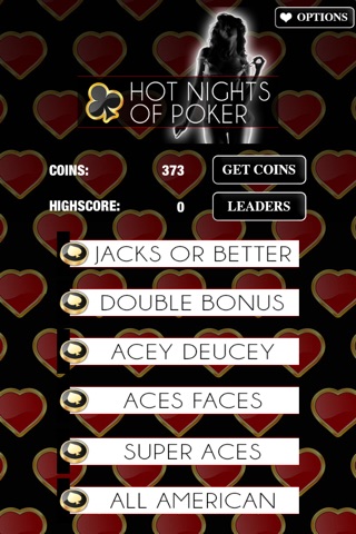 Hot Nights Video Poker - 6 casino cards games in 1 screenshot 2