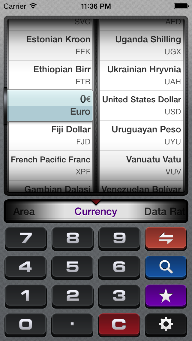 gUnit - Currency & Unit Converter (Conversion) Screenshot