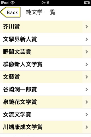 日本の文学賞 screenshot 2