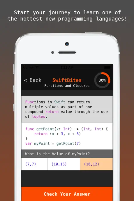 SwiftBites - Learn How to Code in Swift with Interactive Mini Le