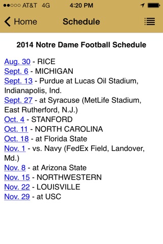 College Sports - Notre Dame Football, ND Fighting Irish Edition screenshot 2