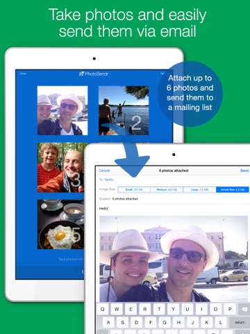 Screenshot #1 for PhotoSendr: send photos via email to a mailing list