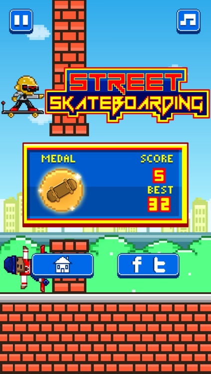 Street Skateboarding - Play Free 8-bit Retro Pixel Skating Games screenshot-3