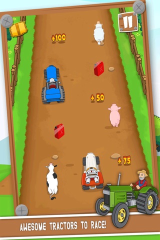 Farmland Tractor Racing - A Fun Free Barn Yard Farm Race Game for Kids screenshot 2