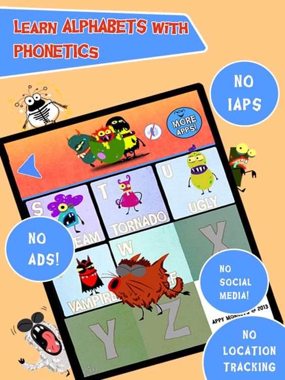 A to Z Monsters -Alphabet Learning for Kids
