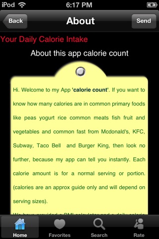 Calorie count. A guide to calories in primary foods and fast foods. screenshot 3