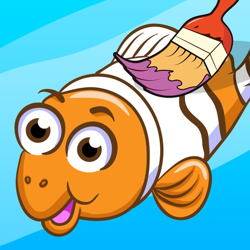 A Fish Coloring Book for Children: Color Animals Under Water! iOS App