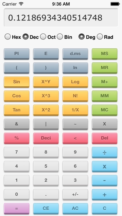 Color Scientific Calculator Pro - 3D One Screen Scientific Calculator screenshot-3