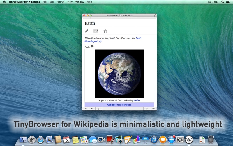 TinyBrowser for Wikipedia Screenshot