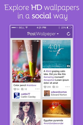 PostWallpaper - Wallpaper in Social screenshot 3