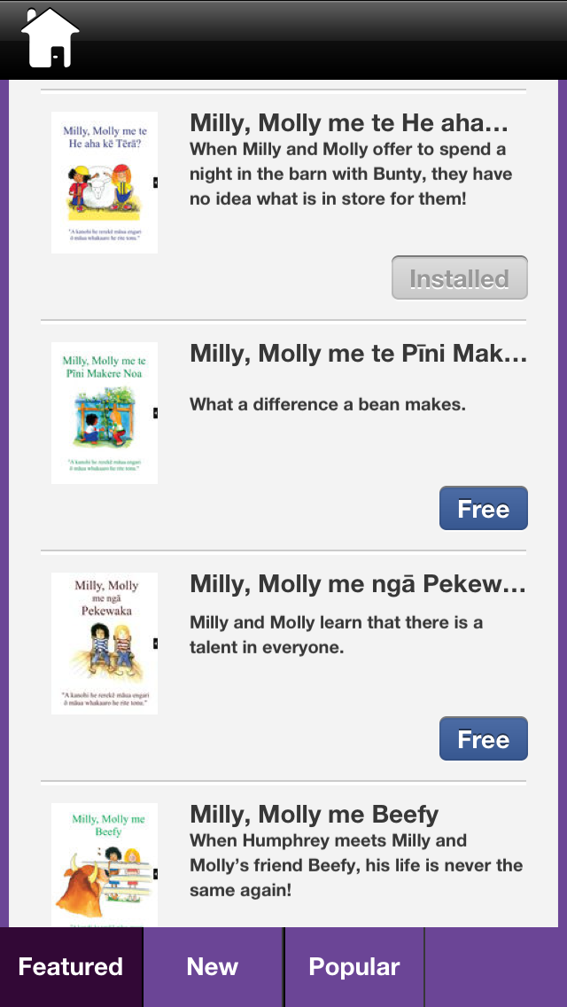 Screenshot #2 pour Milly, Molly Maori Library