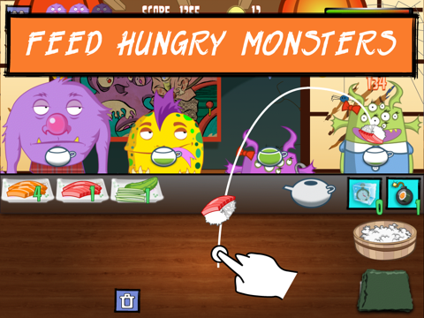 Monster Eat Sushi: A Free Cooking Game screenshot 2