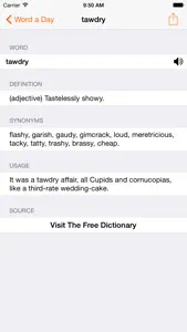 Word a Day screenshot #1 for iPhone