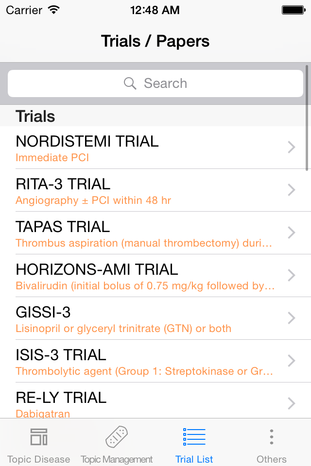 HeartEvidence Lite Landmark trials in Cardiology