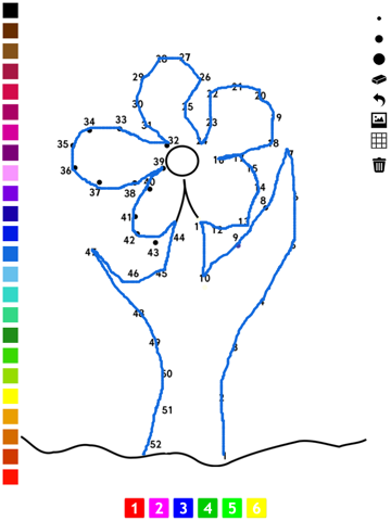 子どもたちのための番号でペイント。塗り絵、 動物、鳥、花、ロケットよりのドット、ゲームや演習を接続します。学ぶためのゲームやパズル、塗料や カウントのおすすめ画像2