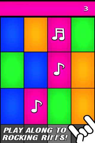 Rainbow Rock Tiles - play the free color music tile guitar tabs step game screenshot 2