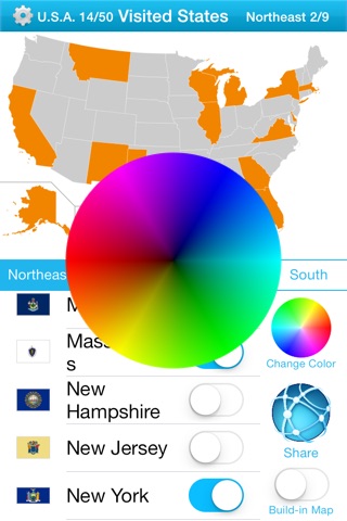 Visited States Map Pro screenshot 4