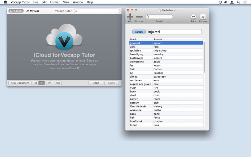 Screenshot #1 pour Vocapp Tutor