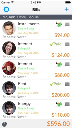 Bill Reminder - Pocket Edition screenshot 1